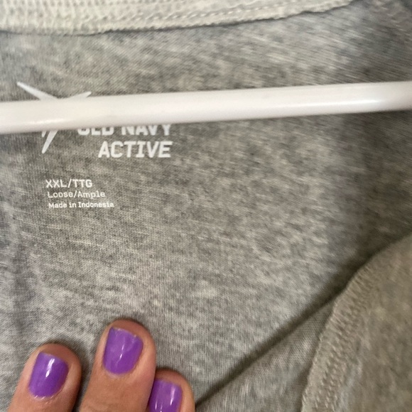 Old Navy Active XXL green white quarter zip hooded jacket - Picture 3 of 3